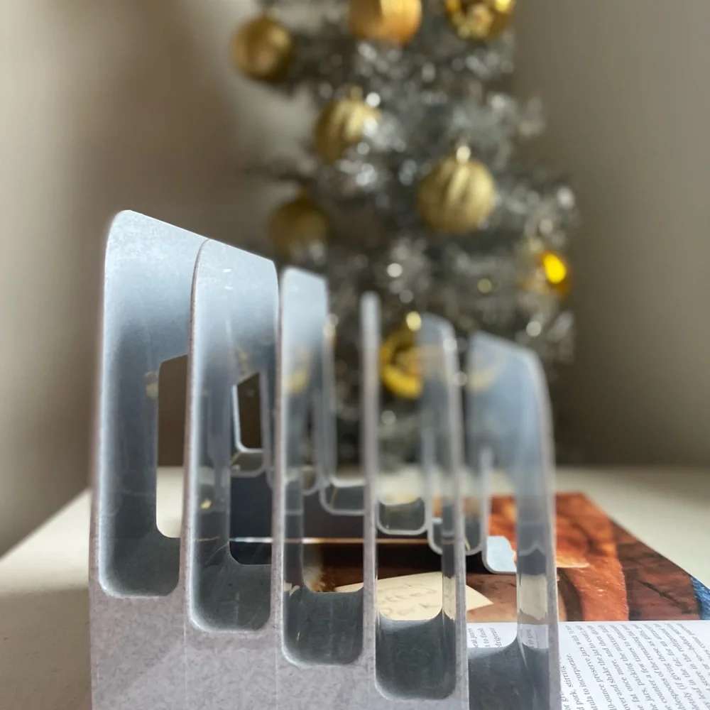 Book file organizer stand new gray